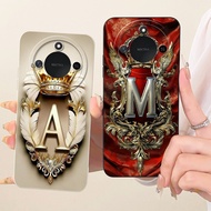 Honor X60 Case Cover Luxury A-Z Letters Fashion Crown 2D Painted Silicone Casing Honor BRC-AN00