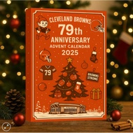 Cleveland Browns 2025 Christmas Countdown Mystery Box Christmas Tree Decoration Acrylic Pendant