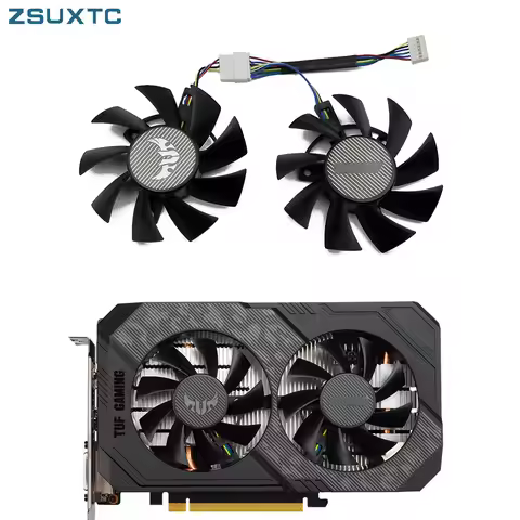 75MM FD8015U12D 6Pin,Graphics Card Cooling Fan,For ASUS RTX 2060 GTX 1660 1660Ti TUF GAMING OC,Repla