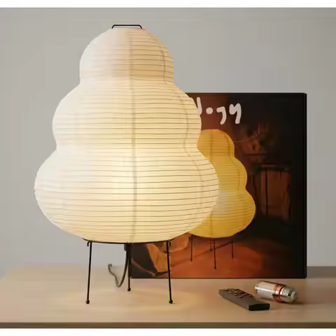 Noguchi Rice Paper Lamp Japanese Paper Lantern Lamp Japanese Japandi Floor Table Lamp for Soft Ambie