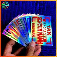 15 lembar Sticker Kata Bijak Hologram Bunglon Stiker Variasi Truk Oleng Setiker CCTV Oyi Aksesoris M