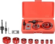 HARFINGTON 8pcs Hole Saw Set 3/4" - 2-1/2" (19mm-64mm) HSS (High Speed Steel) Professional Hole Saw 