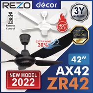 REZO AX42 ZR42 Rezo Baby Fan 42" Ceiling Fan 5 SPEED Remote Control Kipas Siling Baby REZO 42 inch 风扇