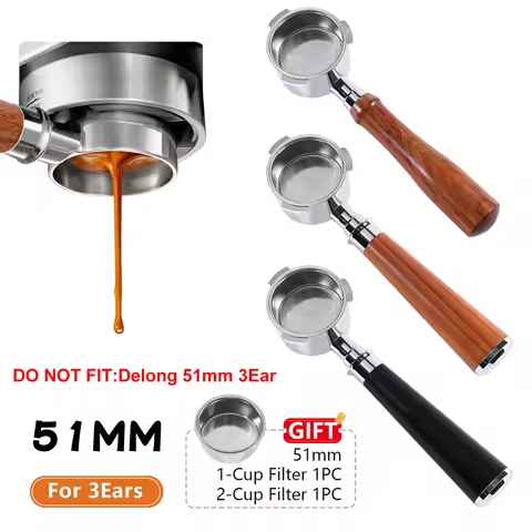 Coffee Bottomless Portafilter 51mm For Homix H11 Oster Cecotec Hibrew 1 2Cup Replacement Filter Bask