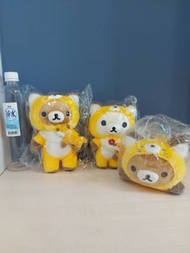 日本 拉拉熊 小白熊 札幌限定狐狸s號娃娃 三隻一組 懶懶熊