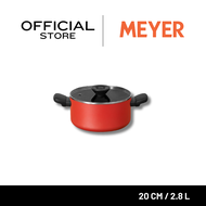 MEYER Bauhaus Induction หม้อต้ม 2 หู ขนาด 20 ซม./2.8 ลิตร พร้อมฝา Stockpot (13383-TE12)