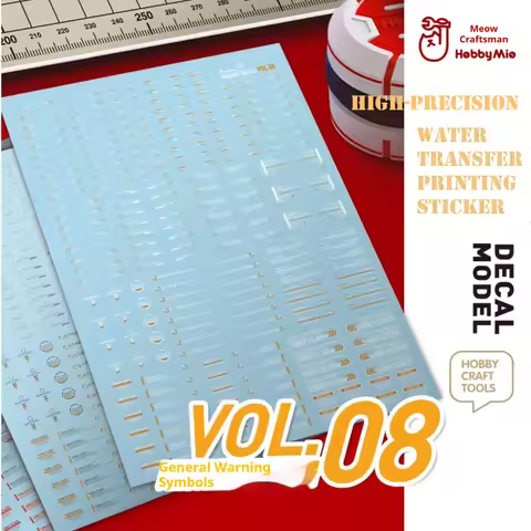 HOBBY MIO VOL08 Series Fluorescent Water Slide Decal for Gundam Model 1/100 1/144 Scale Universal Ca