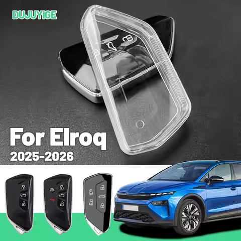 Clear TPU Car Key Case For Skoda Elroq 2025-2026 Key Fob Cover Protector Shell Auto Accessories