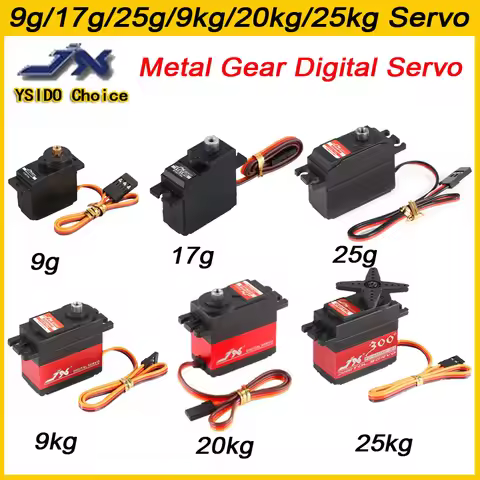 Servo RC High Speed Metal Gears Mini Servo 9g 17g 25g 6kg 9kg 20kg 25kg Servo for RC 1/8 1/12 1/10 R