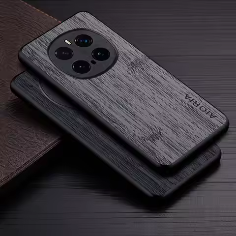 Case for Honor Magic 7 6 pro Lite funda bamboo wood pattern Leather cover Luxury coque for Honor Mag