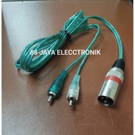 XLR male to dual rca cable 1.5 meters