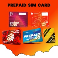 Sim Card Unlimited Internet Prepaid Prabayar CELCOM UMOBILE MAXIS HOTLINK ONEXOX TONEWOW  6Mbps Hots