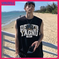 BIGSIZE MEN'S & WOMEN'S SINGLET T-SHIRTS (S-6XL) COOL MEN'S SINGLET T-SHIRTS PRINTED MOTIF SIZE SML 