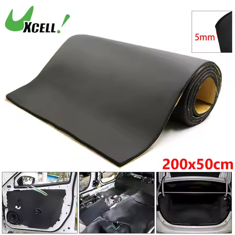 Uxcell 200X50cm 5mm 8mm 10mm 10.76sqft Car Acoustic Foam Floor Tailgate Sound Insulation Deadener Ma