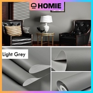 HOMIE 45CM x 10M Corak Kosong Solid and Linen Pattern Wallpaper Sticker for Home for Bedroom Decor L
