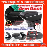 Armrest Aruz Alza Axia Bezza Myvi Exora Iriz Saga Almera Brv City Jazz Wira Vios Livina USB Arm Rest