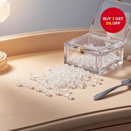 Clear acrylic silicone lip piercing kits - 8mm faux septum rings