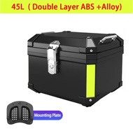 Top Box Motorcycle Box ABS Material 45L Capacity Motorcycle trunk Motorcycle Luggage 44x39x33.5cm