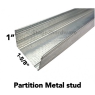 19 Ft Partition Drywall Metal Stud U-Purlin / Besi Partition / C channel / Besi C / Siling / Besi C Biru / Besi bumbung