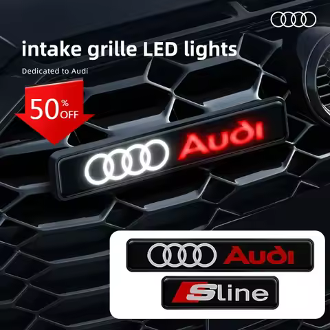 1Pcs Car Grille LED Emblem Light Waterproof Logo Badge Lamp For Audi A4 A3 A5 A6 A7 A8 Q3 Q5 Q7 Q8 B