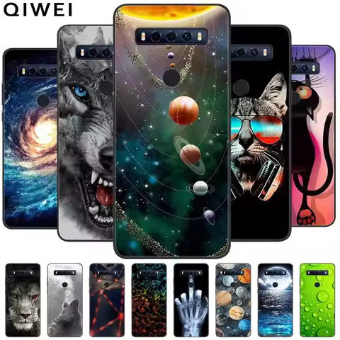 For TCL 10 SE Case Phone Cover Silicone Soft TPU Back Cases for TCL 10 5G UW Case Black Bumper for T