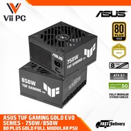ASUS TUF Gaming 750W / 850W 80 PLUS Gold EVO ATX3.1 PCIE 5.1 Fully modular etched cables PSU