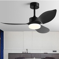 DDS - 現代吸頂電風扇吊燈（全黑款3葉-38寸遙控【變頻】【全光譜版】）#N270_009_519
