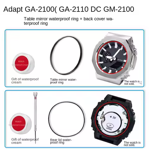 GA2100 Waterproof Ring For Casio G-Shock GA-2100 GA-B2100 GM-2100 Front/Rear Cover Sealing Ring Gask