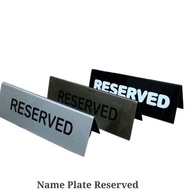 Reserved Table Nameplate Sign 7x20 cm Acrylic Aesthetic Table Sign