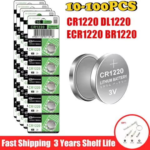 10-100pcs CR1220 Button Coin Cell Battery For Watch Car Remote Key 45mAh CR 1220 ECR1220 GPCR1220 50