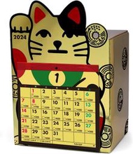 2024年 月曆 招財貓 日本 存錢筒 月曆 神社月曆 招財貓月曆 達摩 賽錢箱 存錢桶月曆 LUCI日本代購
