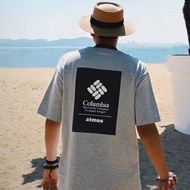 Columbia x atmos 2026春夏聯名戶外都市休閒山脈印花純棉短袖T恤