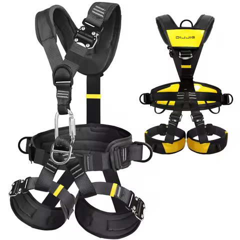 Fall-arrest safety harness; thickened, professional sit harness; suitable for tree climbing,fire res