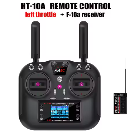 RC Hotrc HT-8A / HT-10A 2.4G 8CH/10CH Transmitter HT8A Remote Control with F-08A Receiver For RC Air