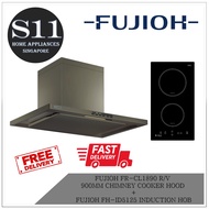 FUJIOH FR-CL1890 R/V  900MM CHIMNEY COOKER HOOD  +  FUJIOH FH-ID5125 INDUCTION HOB BUNDLE DEAL