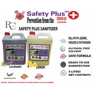 5L Safety Plus Sanitizer Atomized Liquid NON ALCOHOL Suitable for ATOMIZER GUN Disinfectant Cleanser (Nano Spray Gun)