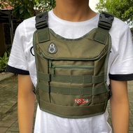 Tas Dada Rompi Tas Selempang Dada Rompi Chest Bag Green NR59- Tas Punggung Tas Dada - Sling Bag Tas