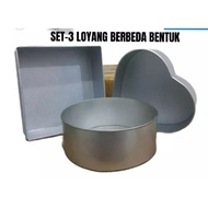 BKL/ 3 TYPES OF ROUND, SQUARE, LOVE CAKE PANS