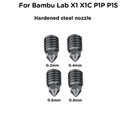 Upgrade V2.0 Hotend For Bambu Lab  P1P P1S X1 X1C Hot End Hardened Steel Nozzle 0.2/0.4/0.6/0.8mm Ba