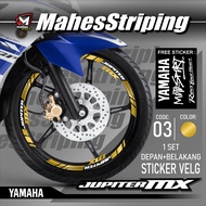 Mahes Striping - Yamaha JUPITER MX 135 Old New Racing Rim Cutting Stickers List Custom Variations Se