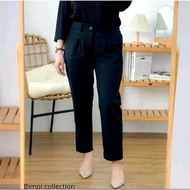 KATUN WOMEN'S CHINESE PANTS/ PANTS WOMEN'S COTTON TWILL STRETCHY PANTS WOMEN'S BEGY PANTS WITH RUBBE