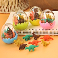 READY STOCK : Dinosaur egg rubber sassafras small toy prize Eraser birthday gift Pemadam Telur Dinos