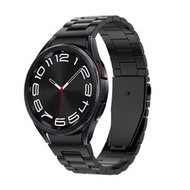 全城熱賣 - 適用於三星 Galaxy Watch 6 三株金屬錶帶（黑色）