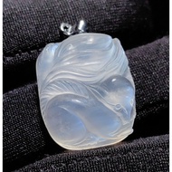 Moonstone 9 Tails Fox Pendant 月光石，九尾狐