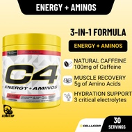 Cellucor C4 Energy + Aminos Powder, BCAAs & EAAs, Supports Recovery, Hydration 30 ser