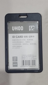 ีuhoo6638 กรอบใส่บัตรพนักงานแนวตั้ง เปิดหน้าและหลัง กรอบบัตรปิดสนิทรอบด้าน ใส่บัตรได้ 2-3 ใบ