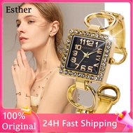 Luxury Watch For Women Sale 2023 Square watch Stainless Steel gold watch with Diamonds Fashion Wristwatch for women Casual Watches Rhinestone Women's Formal Watches original automatic watch for women ladies watches on sale branded Bangle Bracelet watch