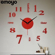 Fashion Wall Stickers Household Wall Clock Decoration Modern diy Creative Living Room Mirror Acrylic Stereo Clock Simple