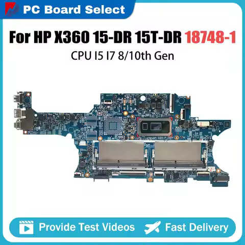 For HP X360 15-DR TPN-W142 Laptop Motherboard 18748-1 I5 I7 8/10th Gen L63885-601 L53569-601 L53568-
