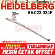 MESIN GTO52 Sheet Guide Bearing Tip Heidelberg GTO46 69.022.024F Offset Printing Machine Spare Part